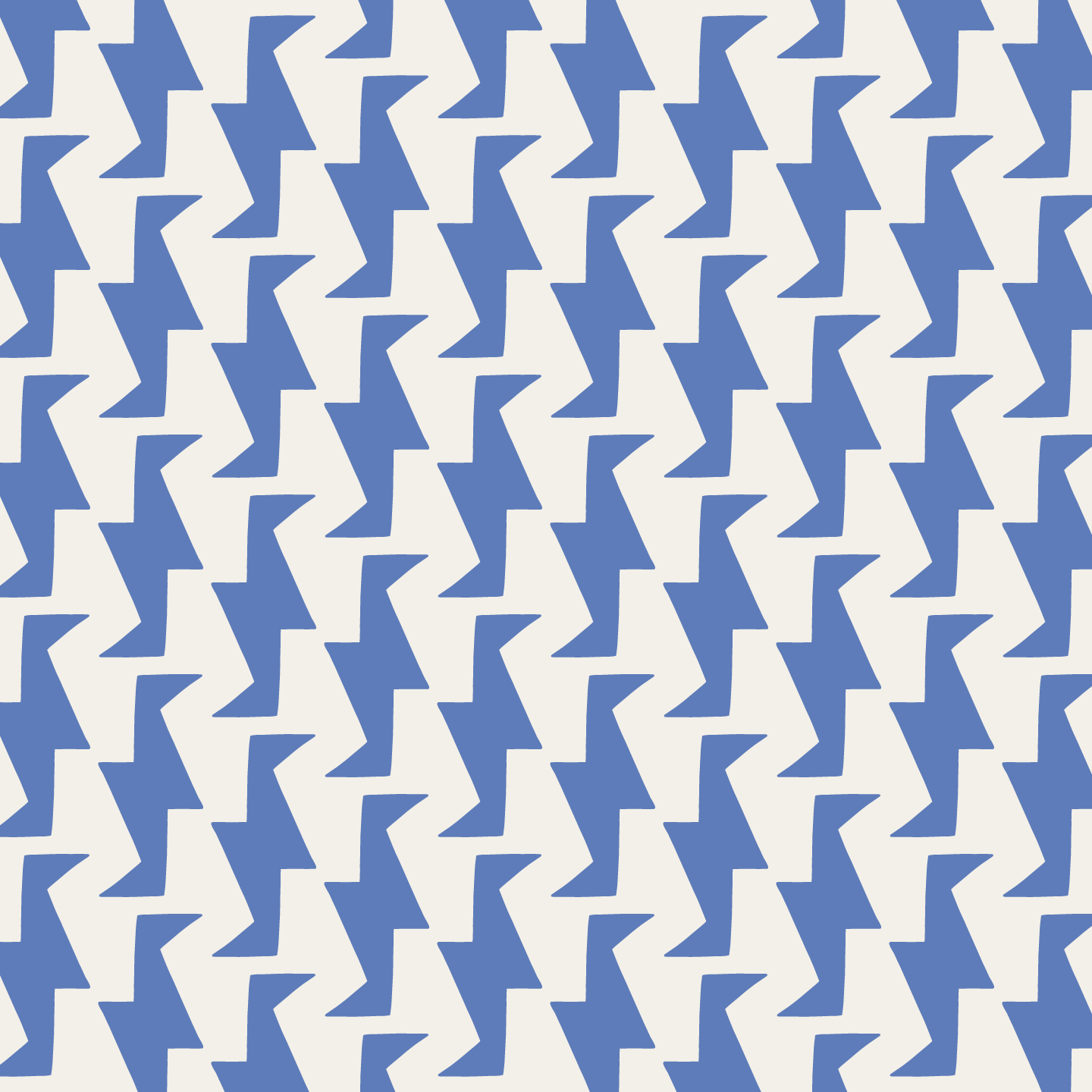 Troupe (Warm White/Blue) - Fabric