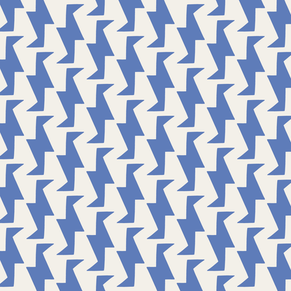 Troupe (Warm White/Blue) - Fabric