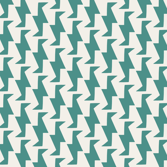 Troupe (Warm White/Pine Green) - Fabric
