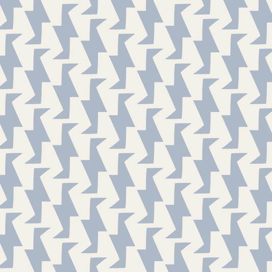 Troupe (Warm White/Sky Blue) - Fabric