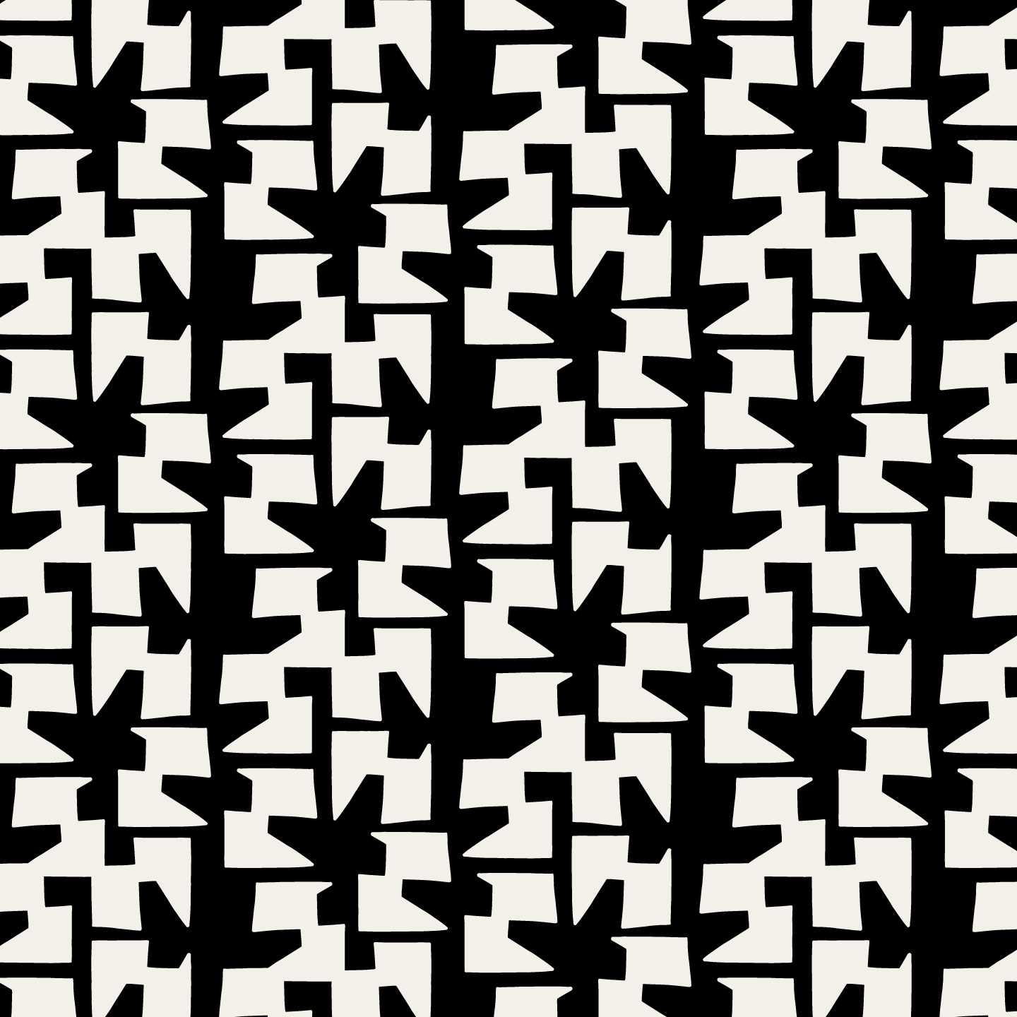 Cha Cha (Black/Warm White) - Fabric