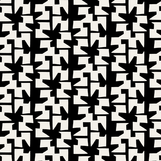 Cha Cha (Black/Warm White) - Fabric