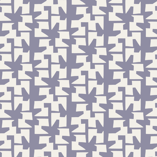 Cha Cha (Deep Periwinkle/Warm White) - Fabric