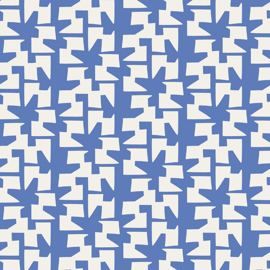 Cha Cha (Blue/Warm White) - Fabric