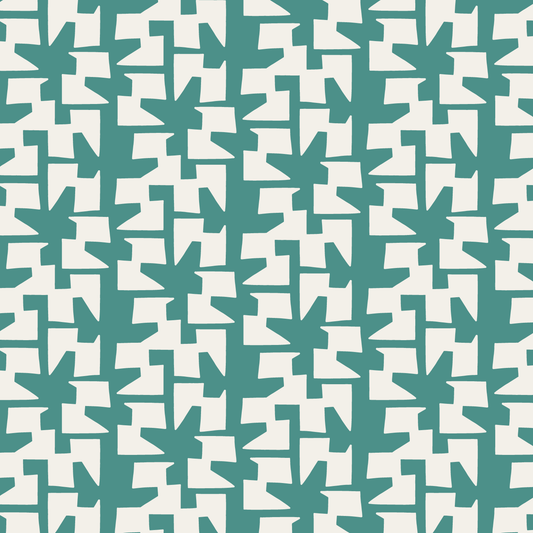 Cha Cha (Pine Green/Warm White) - Fabric