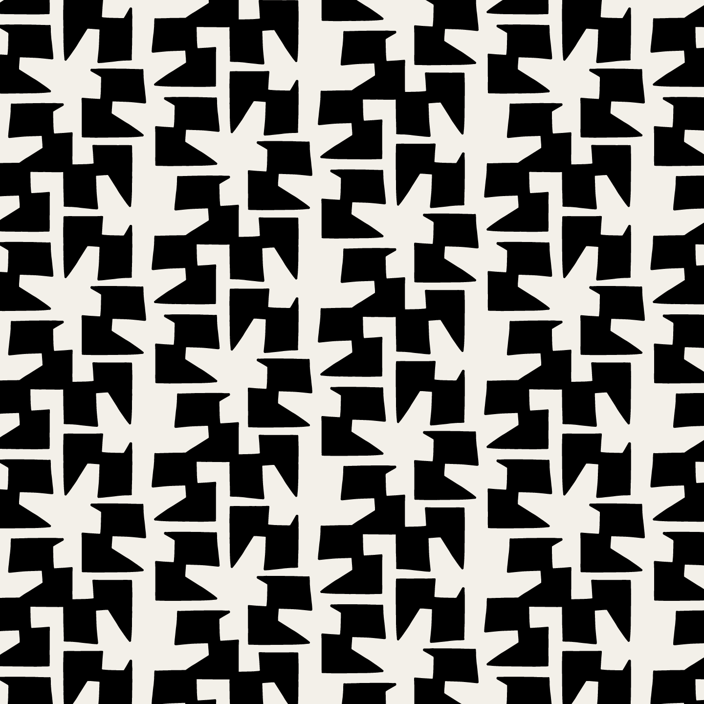 Cha Cha (Warm White/Black) - Fabric