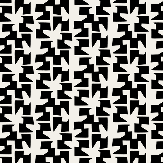 Cha Cha (Warm White/Black) - Fabric