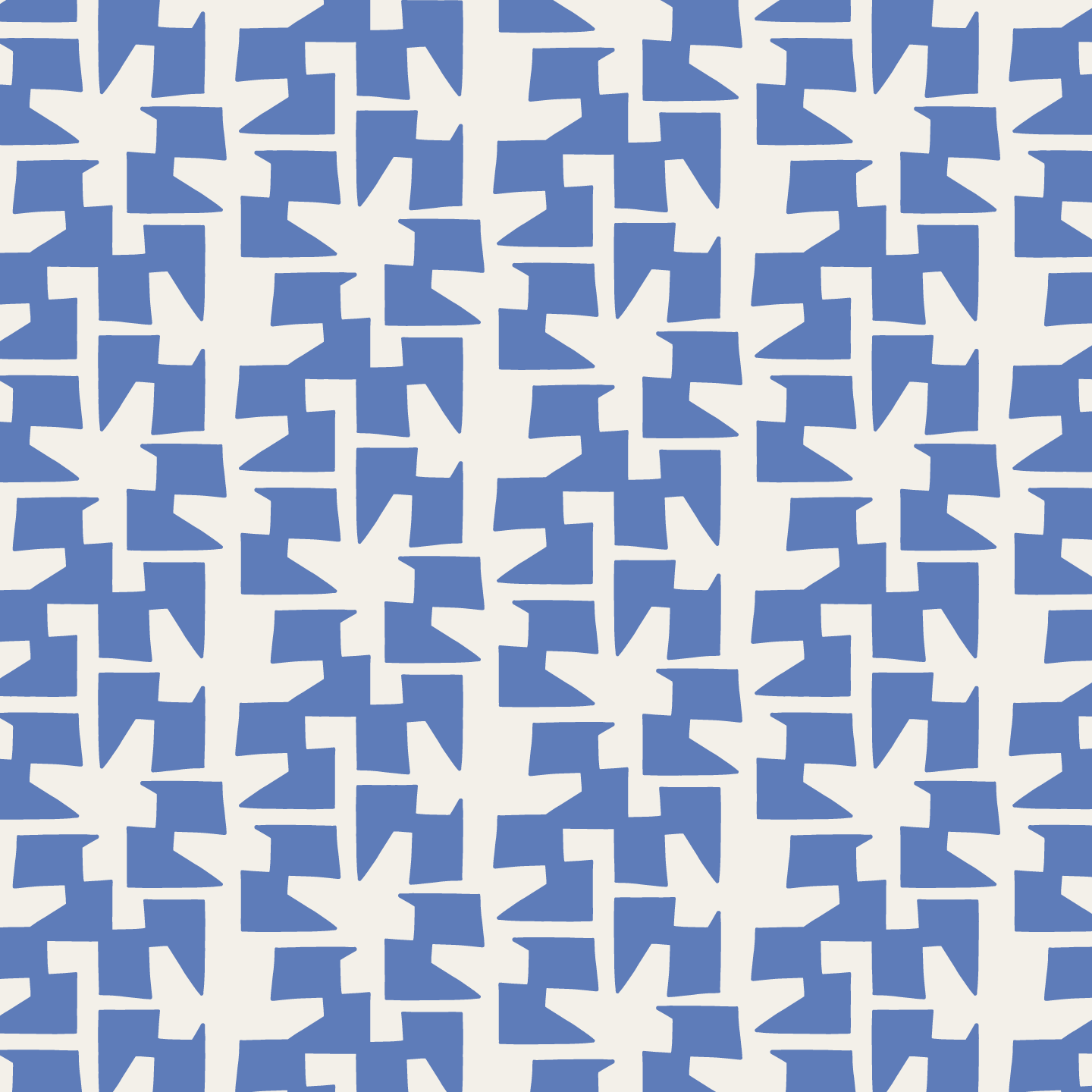Cha Cha (Warm White/Blue) - Fabric