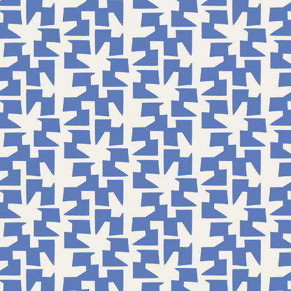 Cha Cha (Warm White/Blue) - Fabric