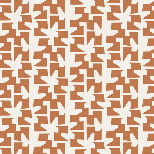 Cha Cha (Warm White/Copper) - Fabric