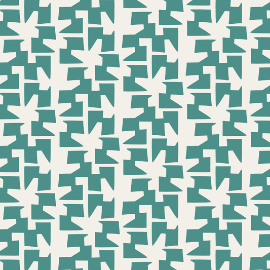 Cha Cha (Warm White/Pine Green) - Fabric