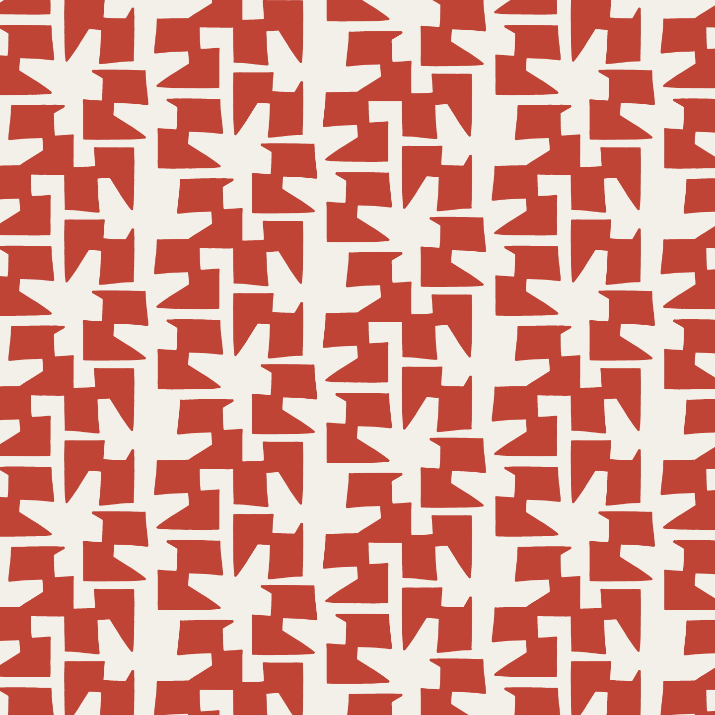 Cha Cha (Warm White/Red) - Fabric
