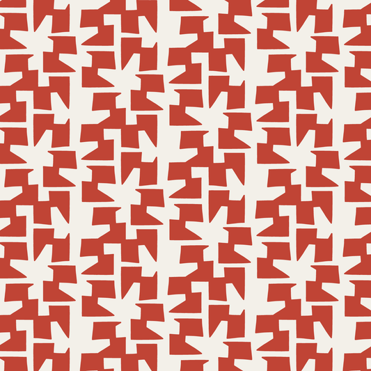 Cha Cha (Warm White/Red) - Fabric
