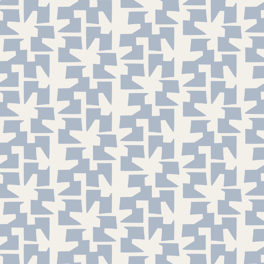 Cha Cha (Warm White/Sky Blue) - Fabric